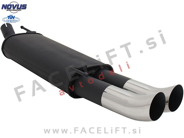 VW Golf 3 91-97 športni izpušni lonec 2x 76mm DTM