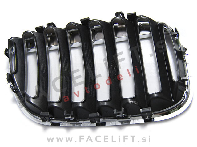 BMW X5 / E53 (03-06) / ledvičke / kromirane (sijaj) / srebrne (mat)