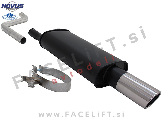 VW Polo / 86C (81-94) / športni izpušni lonec / 1x 90mm / SR-Design VW Polo / 86C (81-94) / športni izpušni lonec / 1x 90mm / SR-Design