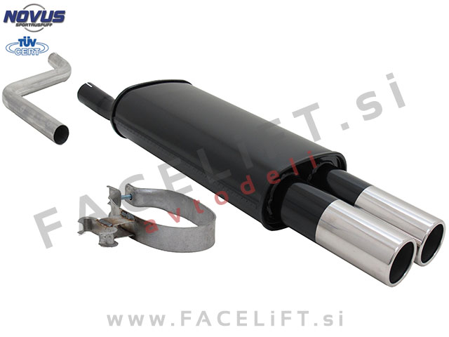 VW Polo / 86C (81-94) / športni izpušni lonec / 2x 76mm VW Polo / 86C (81-94) / športni izpušni lonec / 2x 76mm