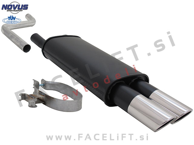 VW Polo / 86C (81-94) / športni izpušni lonec / 2x 76mm / SR-Design VW Polo / 86C (81-94) / športni izpušni lonec / 2x 76mm / SR-Design