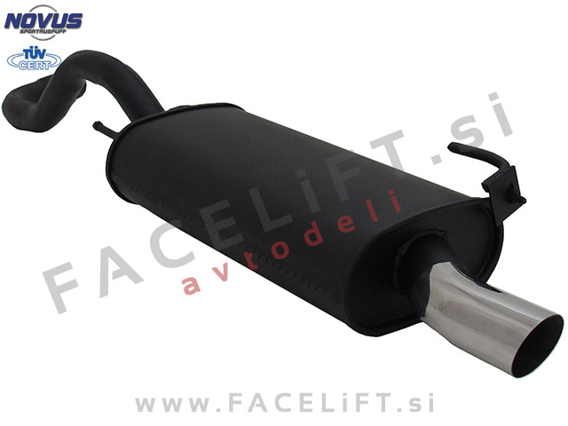 VW Polo 6N 6N2 94-01 športni izpušni lonec 1x 60mm S-Design VW Polo 6N 6N2 94-01 športni izpušni lonec 1x 60mm S-Design