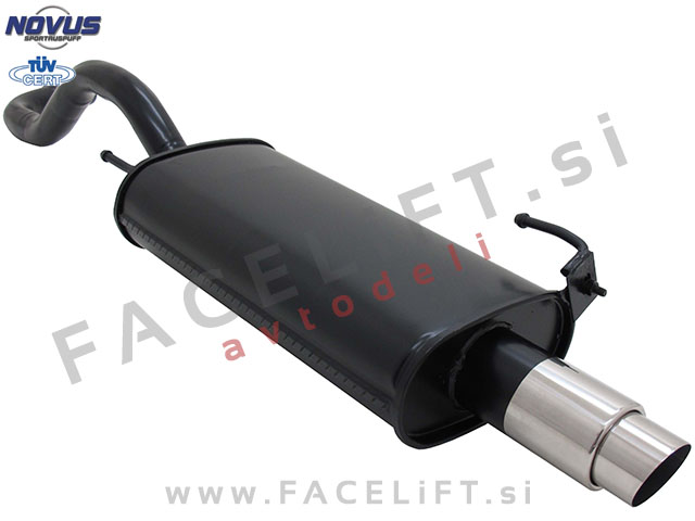 VW Polo 6N 6N2 94-01 športni izpušni lonec 1x 76mm GP-Design VW Polo 6N 6N2 94-01 športni izpušni lonec 1x 76mm GP-Design