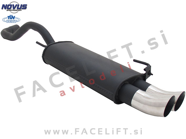 VW Polo 6N 6N2 94-01 športni izpušni lonec 2x 76mm DTM