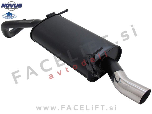 VW Polo 9N 9N3 01-09 športni izpušni lonec 1x 60mm S-Design VW Polo 9N 9N3 01-09 športni izpušni lonec 1x 60mm S-Design