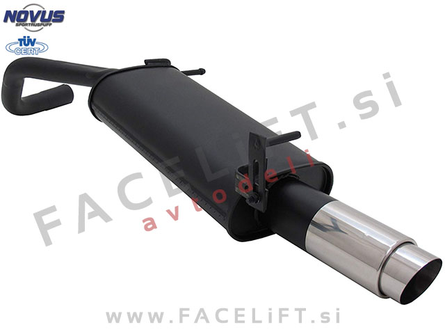 VW Polo 9N 9N3 01-09 športni izpušni lonec 1x 90mm GP-Design VW Polo 9N 9N3 01-09 športni izpušni lonec 1x 90mm GP-Design