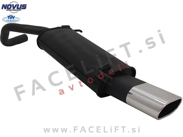 VW Polo 9N 9N3 01-09 športni izpušni lonec 1x 135x75mm