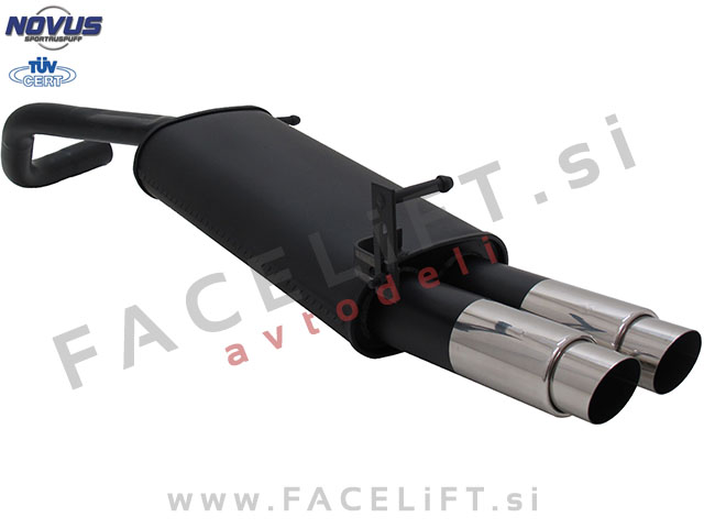 VW Polo 9N 9N3 01-09 športni izpušni lonec 2x 76mm GP-Design VW Polo 9N 9N3 01-09 športni izpušni lonec 2x 76mm GP-Design
