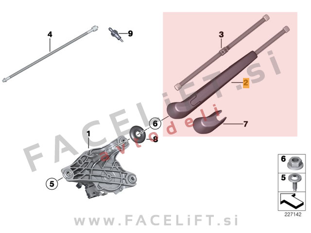 BMW X3 F25 10-14 roka metlice brisalca z metlico zadnja