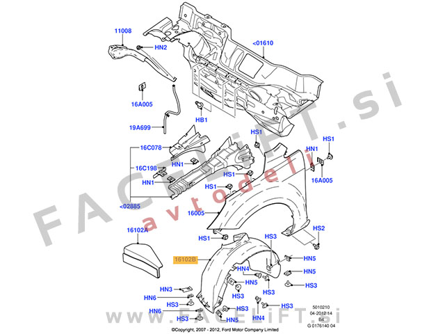 Ford Focus 2 04-10 sprednji kolotek levi