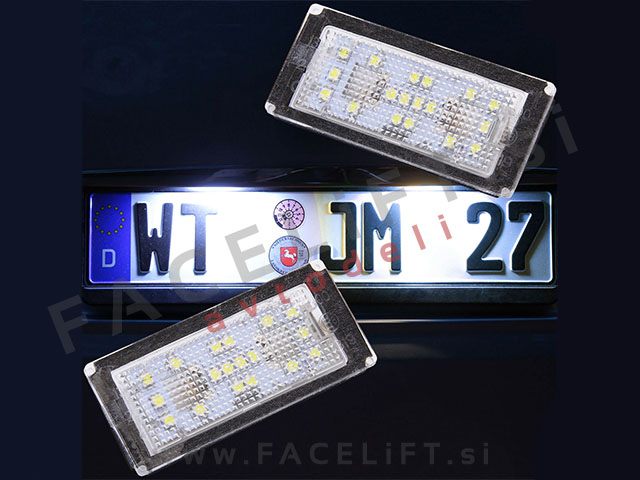 BMW 7 / E65 (05-08) / LED osvetlitev registrske tablice z ohišjem