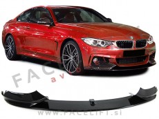 BMW 4 F32 F33 F36 13- podaljšek sprednjega odbijača M-Performance črni (sijaj)