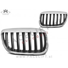 BMW X5 / E53 (03-06) / ledvičke / kromirane (sijaj) / črne (mat)