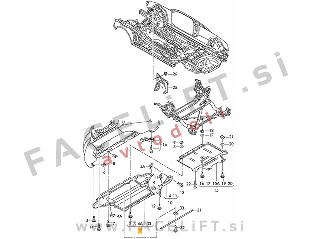 Audi A4 B8 8K 07-11 zaščita motorja