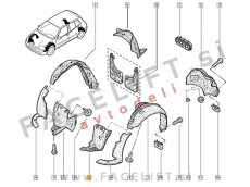 Renault Clio 2 / (98-05) / sprednji kolotek / levi Renault Clio 2 / (98-05) / sprednji kolotek / levi