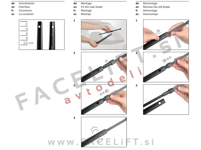 Brisalna metlica Bosch Rear A403H