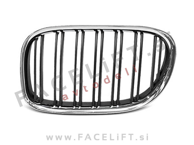 BMW 7 / F01 F02 (08-12) / ledvičke / kromirane (sijaj) - črne (sijaj)