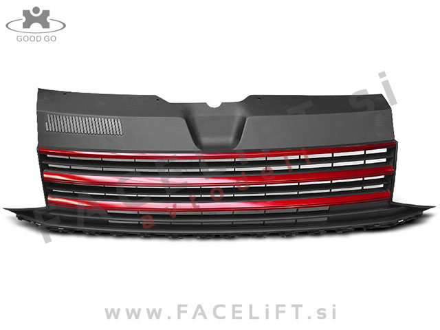 VW T6 15-21 maska črna rdeča (sijaj)