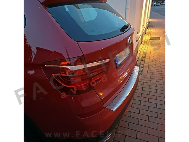 BMW X3 F25 10-17 zaščita zadnjega odbijača srebrna mat