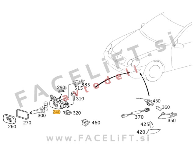 Mercedes SLK / R171 (04-11) / meglenka / leva Mercedes SLK / R171 (04-11) / meglenka / leva