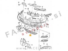 Seat Leon 1M 99-05 mreža sprednjega odbijača srednja