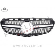 Mercedes E S212 W212 13-16 maska črna srebrna mat