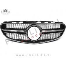 Mercedes E S212 W212 13-16 maska črna kromirana sijaj