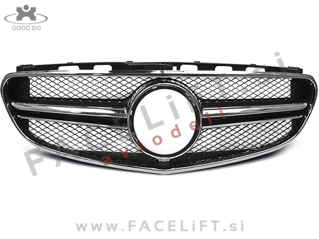Mercedes E S212 W212 13-16 maska črna kromirana sijaj