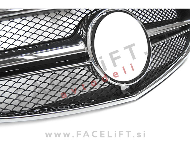 Mercedes E S212 W212 13-16 maska črna kromirana sijaj