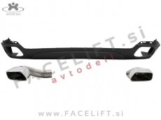 BMW X5 F15 13-18 difuzor z nastavki za izpuh M-Technic V8 izgled