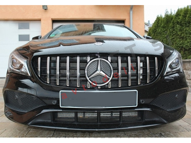Mercedes CLA C117 13-19 maska črna kromirana sijaj Mercedes CLA C117 13-19 maska črna kromirana sijaj