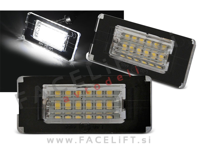 Mini Cooper R56 R57 R58 R59 09-16 LED osvetlitev registrske tablice z ohišjem Mini Cooper R56 R57 R58 R59 09-16 LED osvetlitev registrske tablice z ohišjem