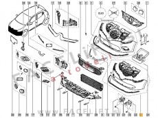 Renault Clio 4 12-16 sprednji odbijač
