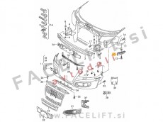 Audi A3 8P 8PA 08-12 nosilec sprednjega odbijača levi