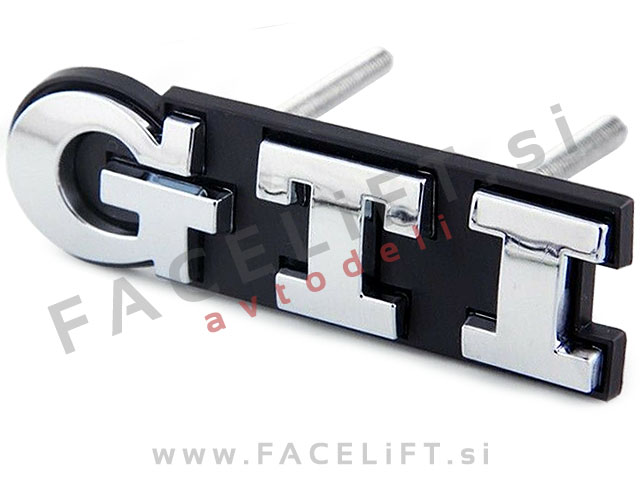 VW GTI emblem za masko kromiran (sijaj) VW GTI emblem za masko kromiran (sijaj)