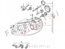 VW Touran 1T2 07-10 žaromet levi