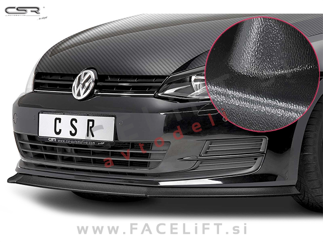 VW Golf 7 12-17 podaljšek sprednjega odbijača črni (mat)