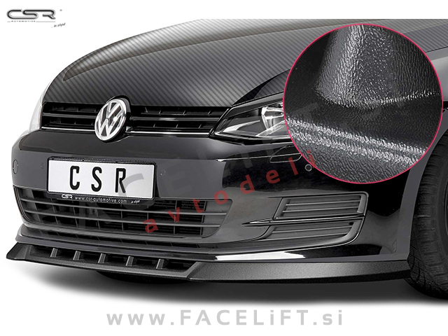 VW Golf 7 12-17 podaljšek sprednjega odbijača črni (mat)