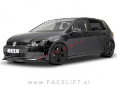 VW Golf 7 12-17 podaljšek sprednjega odbijača črni (sijaj)