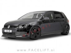 VW Golf 7 12-17 podaljšek sprednjega odbijača črni (sijaj)