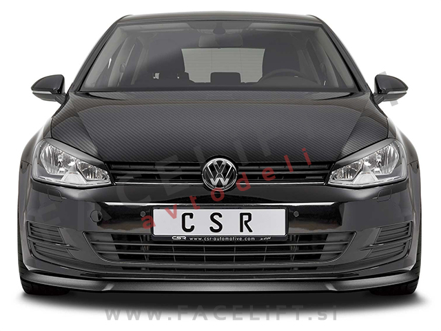 VW Golf 7 12-17 podaljšek sprednjega odbijača črni (sijaj)