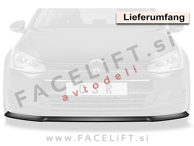 VW Golf 7 12-17 podaljšek sprednjega odbijača črni (sijaj) VW Golf 7 12-17 podaljšek sprednjega odbijača črni (sijaj)
