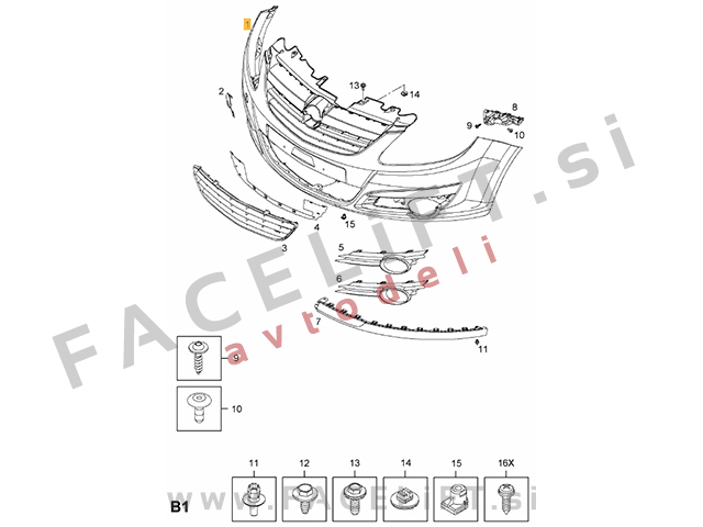 Opel Corsa D 06-11 sprednji odbijač Opel Corsa D 06-11 sprednji odbijač