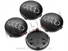 Audi emblemi za platišča 60mm črni
