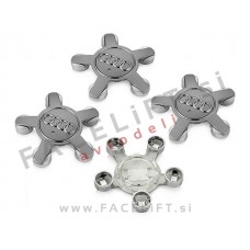 Audi emblemi za platišča 135mm sivi