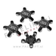 Audi emblemi za platišča 135mm črni