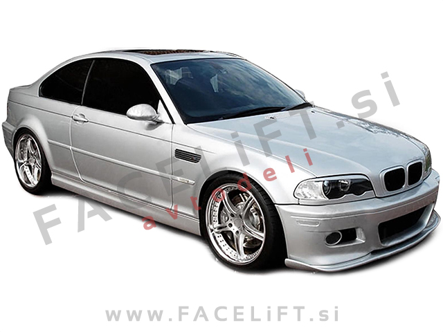 BMW 3 E46 Cabrio Coupe 99-07 podaljšek sprednjega odbijača črni (mat)