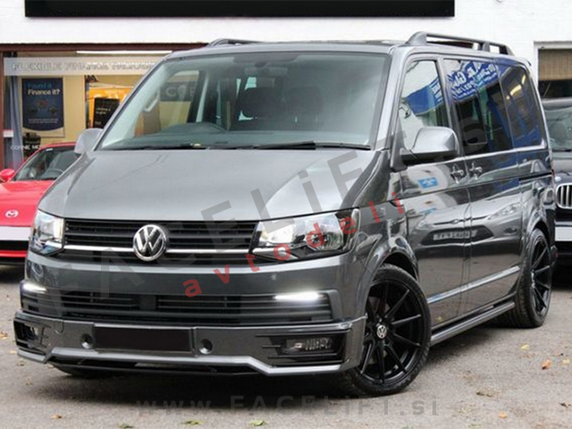 VW T6 15-21 podaljšek sprednjega odbijača Sportline izgled