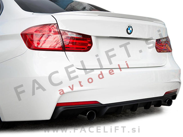 BMW 5 F10 F11 M 10-17 difuzor M-Performance izgled črni mat