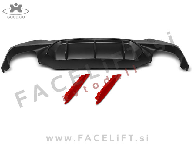 BMW 5 G30 G31 M 17- difuzor M5 izgled črni (mat)